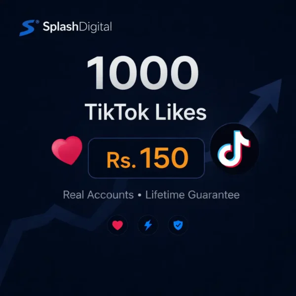 TikTok Likes – 1000 Video Likes (Real Accounts + Lifetime Guarantee)